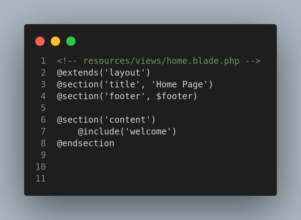 home blade laravel