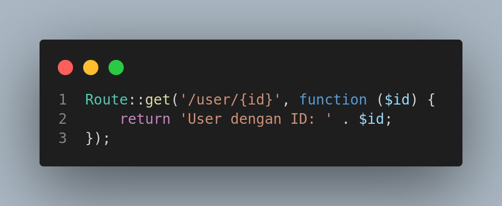 jpas routes laravel dengan parameter