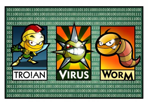 pebedaan virus worm trojan