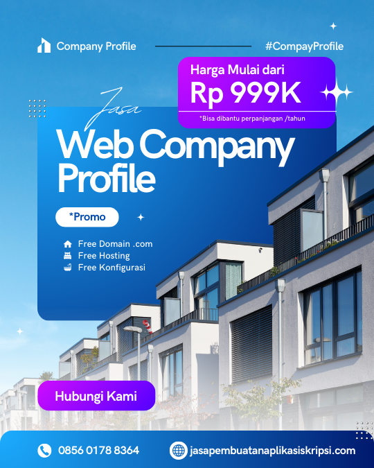 Jasa Pembuatan Web Company Profile Profesional – Promo Hanya 999K