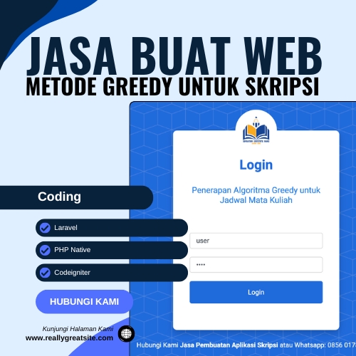 jasa buat web metode greedy untuk skripsi