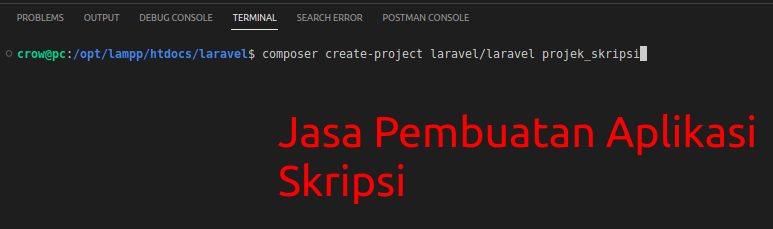 membuat skripsi dengan laravel