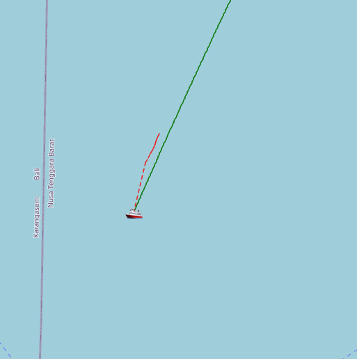 rute prediksi posisi kapal