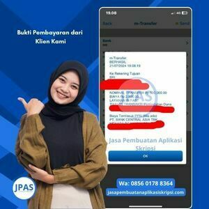Bukti transfer Skripsi Aplikasi Toko Online